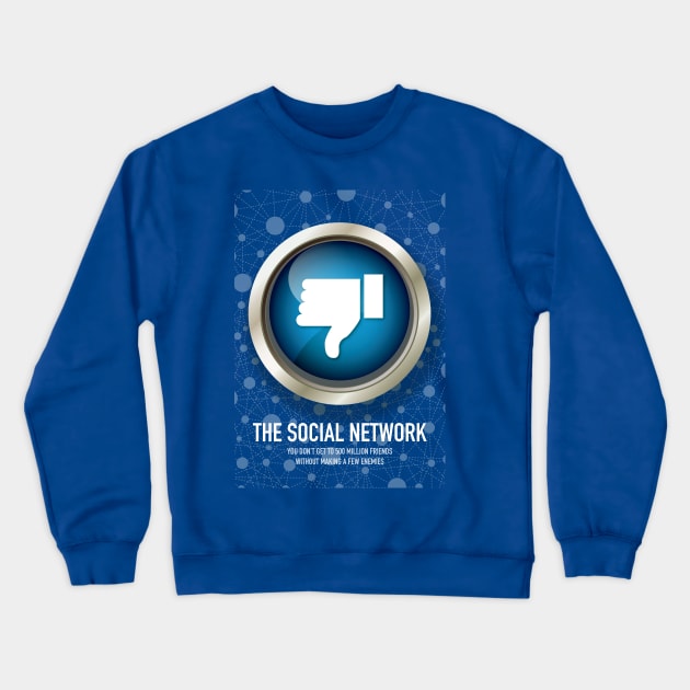 The Social Network - Alternative Movie Poster Crewneck Sweatshirt by MoviePosterBoy